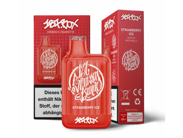 187 Strassenbande Box - Strawberry Ice (Erdbeere mit Frische) - E-Shisha - 20 mg - 600 Züge