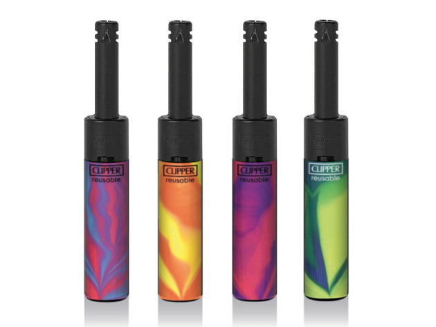 Clipper Mini Stabfeuerzeug HISPANICS SKULLS, 24er Display