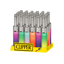 Clipper Mini Stabfeuerzeug Metallic Gradient, 24er Display