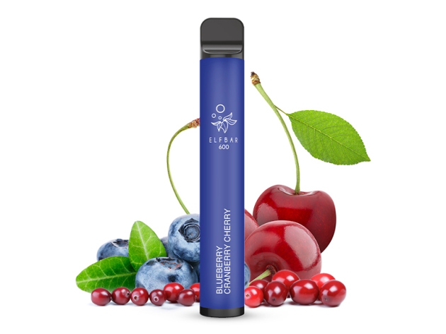 ELFBAR 600 CP - "Blueberry Cranberry Cherry" (Blaubeere, Cranberry & Kirsche) - E-Shisha - 20 mg - ca. 600 Züge. mit Kindersicherung