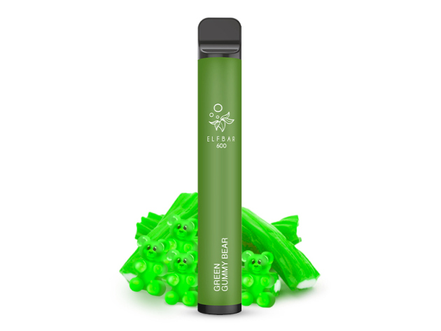 ELFBAR 600 - "Green Apple" (ehem. Green Gummy Bear) - 20 mg - ca. 600 Züge. mit Kindersicherung