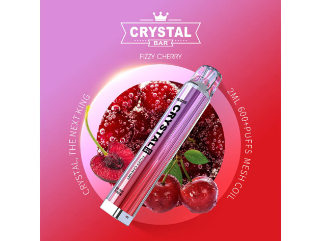 Crystal Bar - Fizzy Cherry (Sprudelnde Kirsche) - E-Shisha - 2% Nikotin - 600 Züge