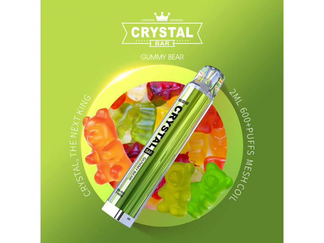 Crystal Bar - Gummy Bear (Gummibär) - E-Shisha - 2% Nikotin - 600 Züge