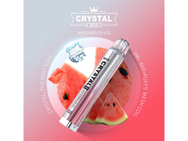 Crystal Bar - Watermelon Ice (Wassermelone) - E-Shisha - 2% Nikotin - 600 Züge