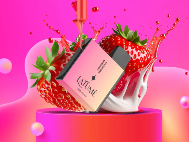 Lafume Cuatro - Starwberry Milkshake  (Erdberre Shake ) - E-Shisha - 20mg - 600 Züge