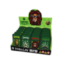 Sturmfeuerzeuge "Cannabis King 2" Rubber, Jet-Flame 24er Display