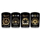 Sturmfeuerzeuge "Cannabis 4 Life" Rubber, Jet-Flame, 24er Display