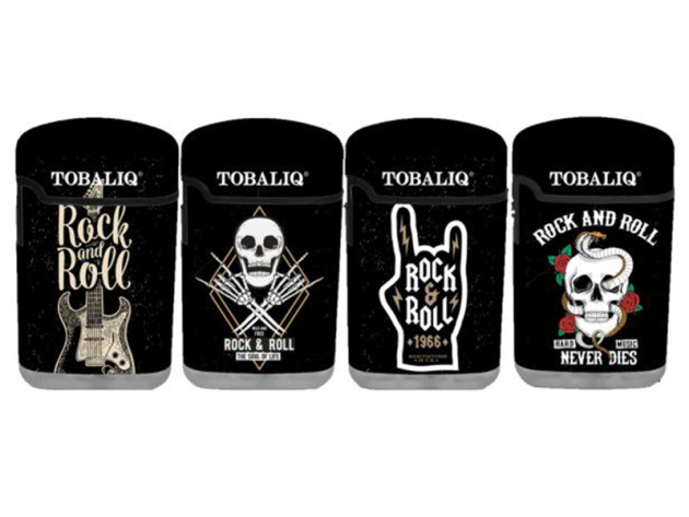 Sturmfeuerzeuge "Rock n Roll 2"  Rubber Jetflame 24er Display