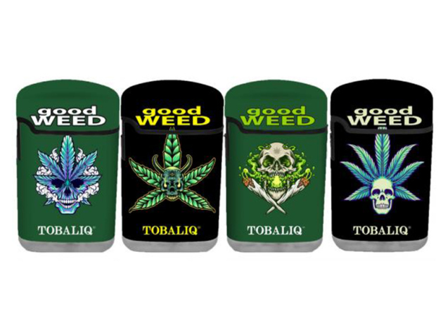Sturmfeuerzeuge "Good Weed"  Rubber Jetflame 24er Display