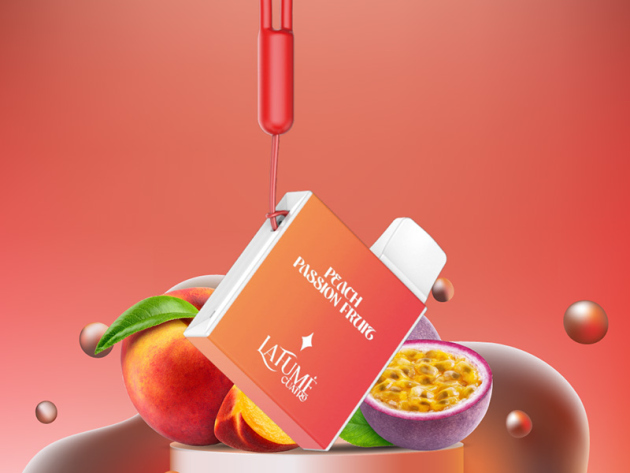 Lafume Cuatro - Peach Passionfruit (Pfirsich, Passionsfrucht) - E-Shisha - 20mg - 600 Züge