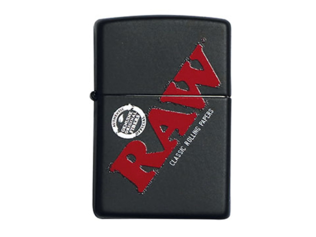 Zippo Feuerzeug - RAW - Black with Logo
