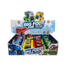 Spielzeugautos "Big foot car"" versch. Farben (blau,rot,grün,gelb), 12er Display