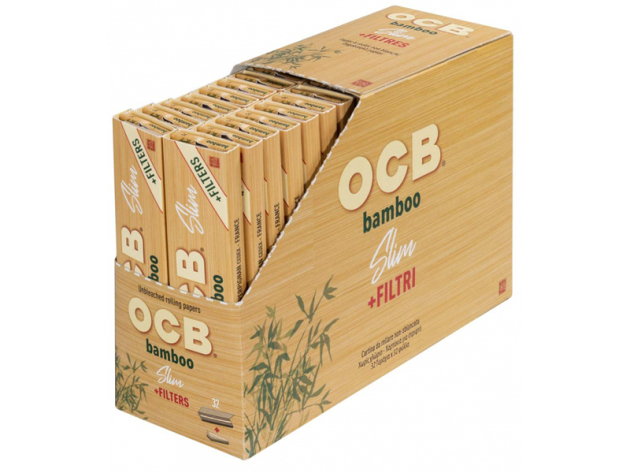 OCB Bamboo Slim + Tips - 32 Hefte je 32 Blatt und Tips