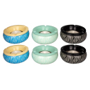 Wind Ashtray "Ceramic-Black" with creases, 6 cm...