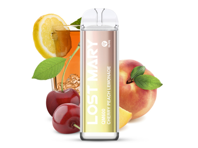 Lost Mary QM600 - Cherry Peach Lemonade (Limonade, Kirsche, Pfirsich.) - E-Shisha - 20mg - 600 Züge