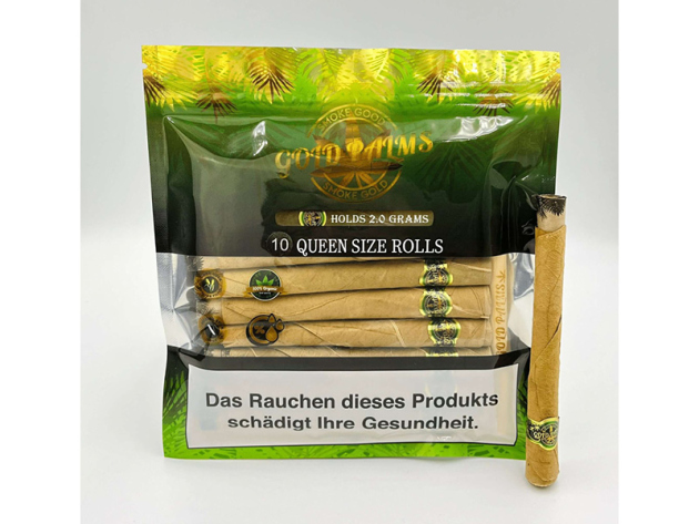 Gold Palms Beedi Blunt Wraps "QUEEN SIZE" 10er Pack