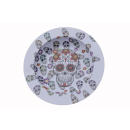 Aschenbecher "Skulls" weiß -bunt aus Metall, Ø ca.14 cm