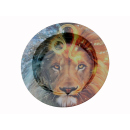 Aschenbecher "Lion" bunt aus Metall, Ø ca.14 cm