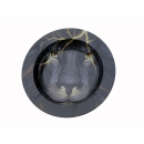 Aschenbecher "Leo"schwarz aus Metall, Ø ca.14 cm