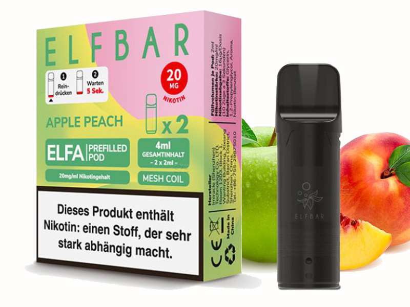 ELFBAR ELFA CP Prefilled Pod Apple Peach (Apfel, Pfirsich) 20mg