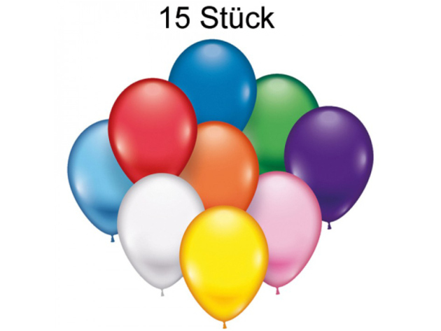 Luftballons 15er Pack je 22cm Durchmesser