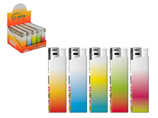 Elektrofeuerzeuge "Verlauf-Sommer", 5-fach sort., 50er Display