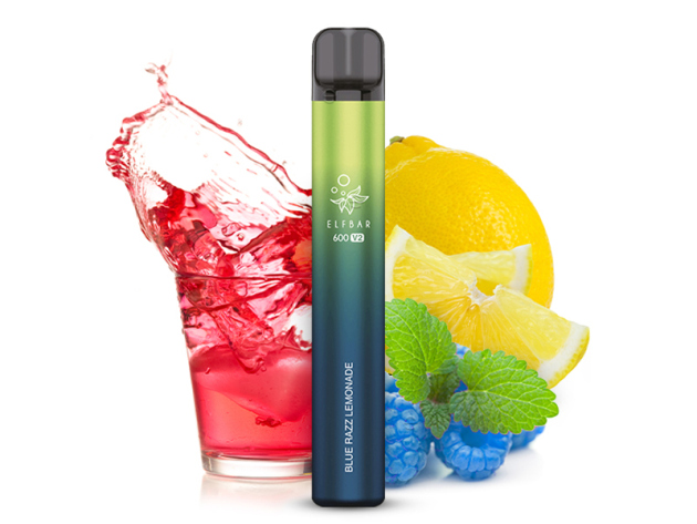 ELFBAR 600 V2 "Blue Razz Lemonade" (Himbeerlimonade) - E-Shisha - 20mg - 600 Züge