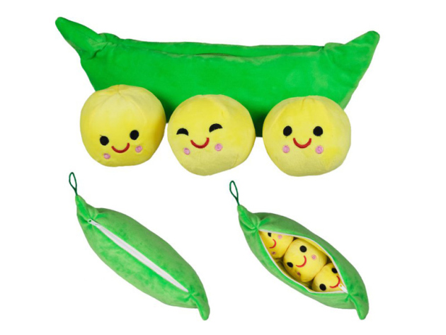 Plüsch Erbsen in einer Schote "Ebbi", 50 cm