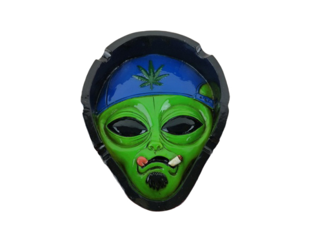 Aschenbecher "Urban Alien"; 11,5 x 10 x 2,3 cm, 2er Set