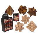 Geduldsspiel "Naturholz" 6-fach sortiert, 24er Display