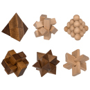 Geduldsspiel "Naturholz" 6-fach sortiert, 24er Display