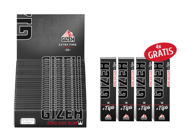 Gizeh Black Extra Fine 20 booklets each 100 leaves