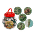 Springball "Dinosaurier"; Ø ca. 4,5 cm; 4-fach sortiert in Kunststoffdose; 36 Stück