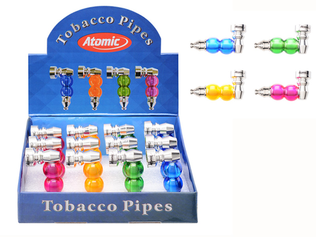 Handpfeife "2- Balls"; 4-fach sortiert; 12er Display