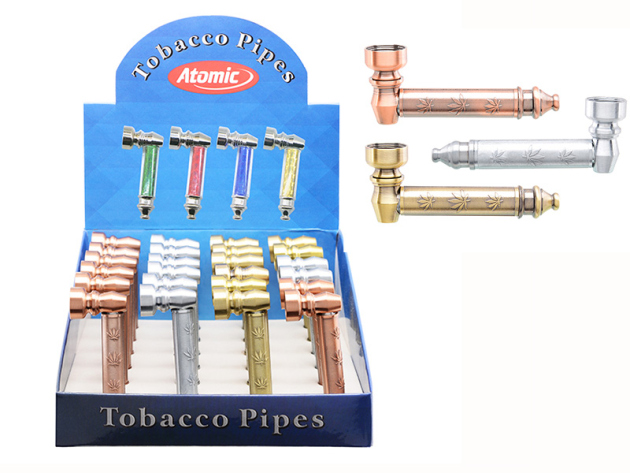 Handpfeife "Antik Hanfdesign"; 3-fach sortiert; 24er Display