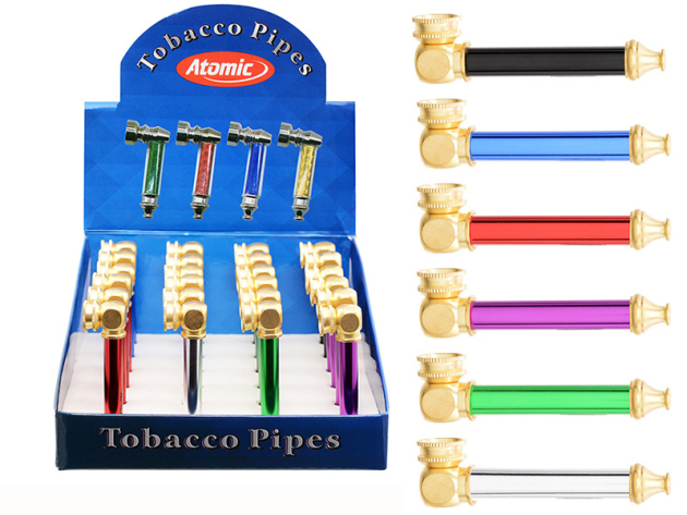 Handpfeife "Messing"; 6-fach sortiert; 24er Display