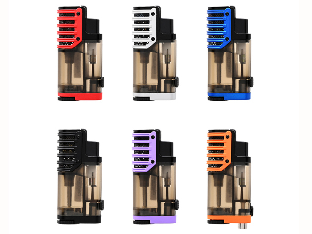 Sturmfeuerzeuge "Maximus"; 3er- Jet; nachfüllbar; 6-fach sortiert, 12er Display