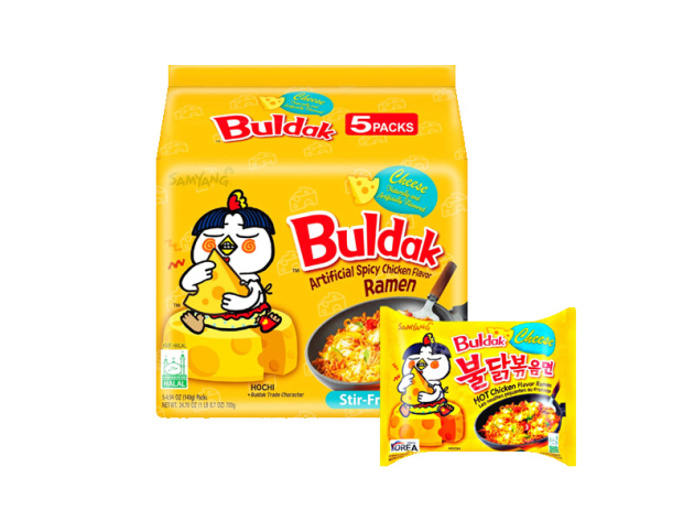 Samyang Buldak - Hot Chicken Ramen Käse - 140g - 5er Pack