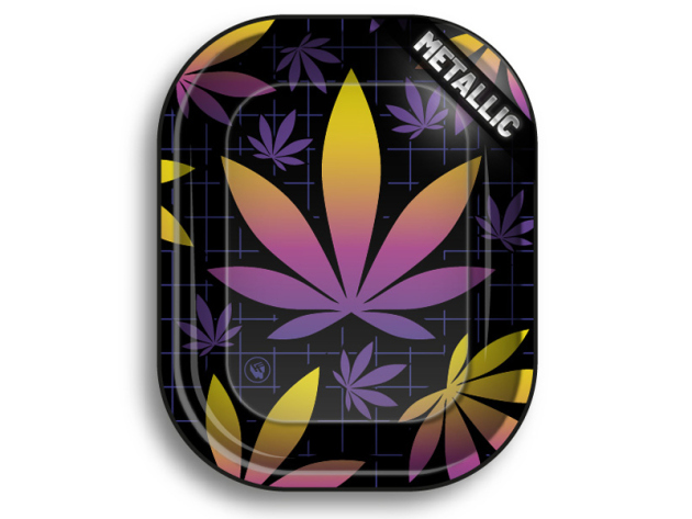 Metall Drehunterlage "Leaves 37 4/4", 18 x 14 cm, einzeln