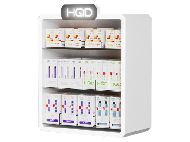 HQD Display (Weiß,3 Stöckig) - mit 100x HQD Surv& 30x HQD Hoova & 30x Hoova+ & 40 HQD Nook