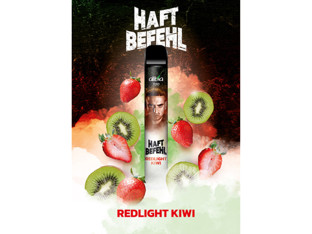 Haftbefehl - "Redlight Kiwi" (Erdbeere/ Kiwi) - E-Shisha - 20 mg - 700 Züge
