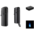 Zigarrenfeuerzeug "Schwarz" matt; 3er Jetflame,...