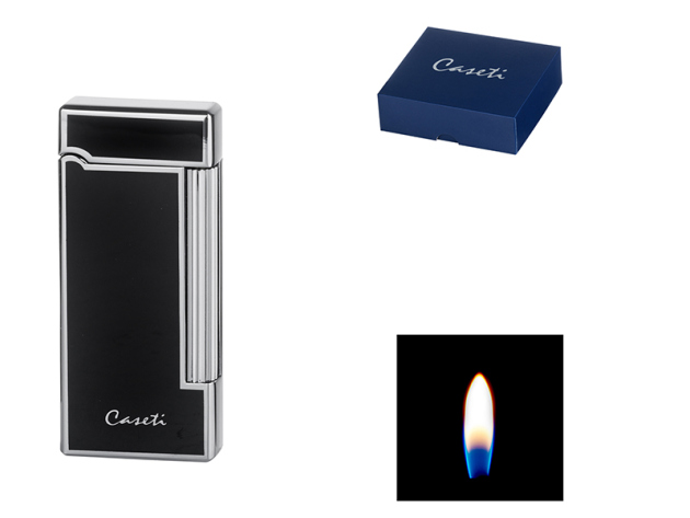 Sturmfeuerzeug "Caseti" Stein schwarz-matt/ chrom, einzeln