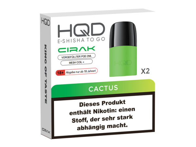 HQD Cirak Pod - Cactus (Kaktus) - 18mg - 600 Züge - 2er Set