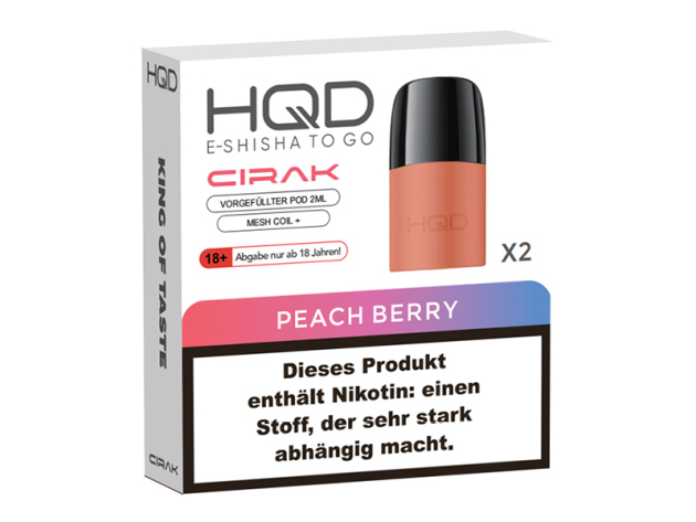 HQD Cirak Pod - Peach Berry (Beerenmix, Pfirsich) - 18mg - 600 Züge - 2er Set