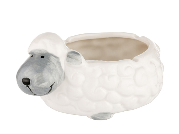 Aschenbecher "Schaf"; weiß; 15x10.5x7,5cm; 2er Set