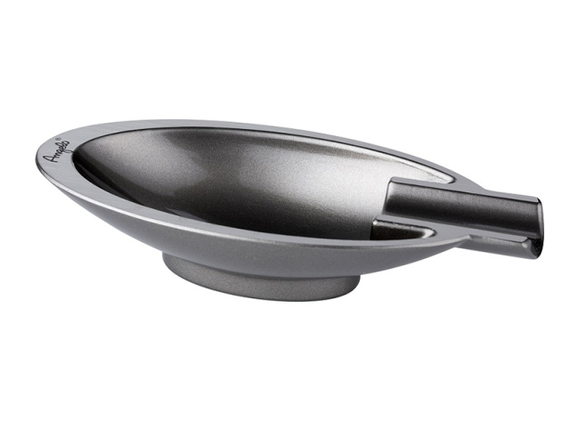 Zigarrenaschenbecher "Grau" Metall, oval; 16x7x3cm; einzeln