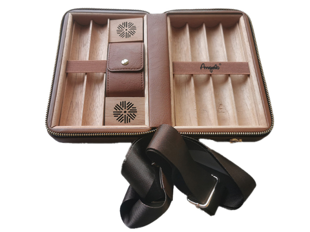 Humidor "Holz" für Zigarren, schwarz  19,8x10,9x4,3cm