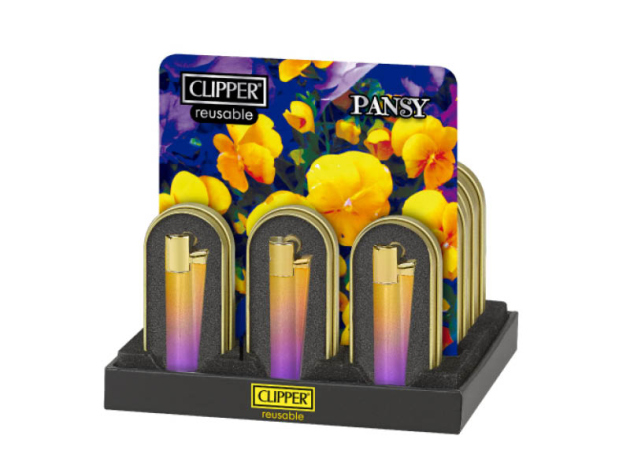 Clipper Metal Large Pansy, 12er Display