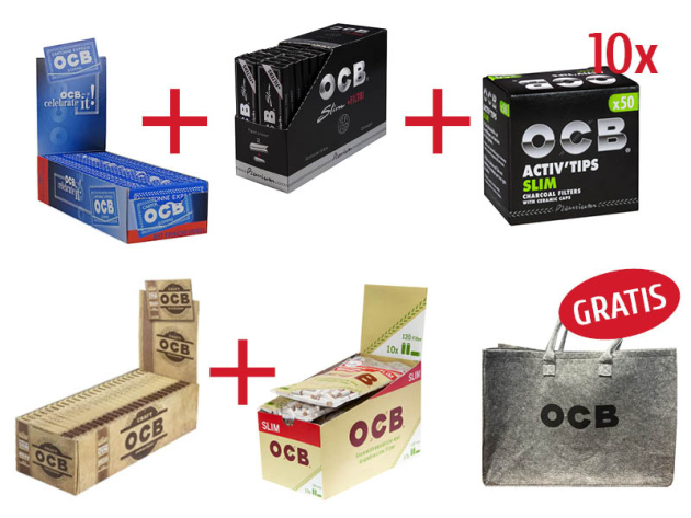 OCB Aktion mit Filter, Tips & Paper + OCB Filztasche GRATIS